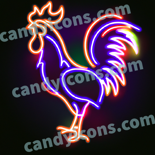 A proud, strutting rooster  app icon - ai app icon generator - phone app icon - app icon aesthetic