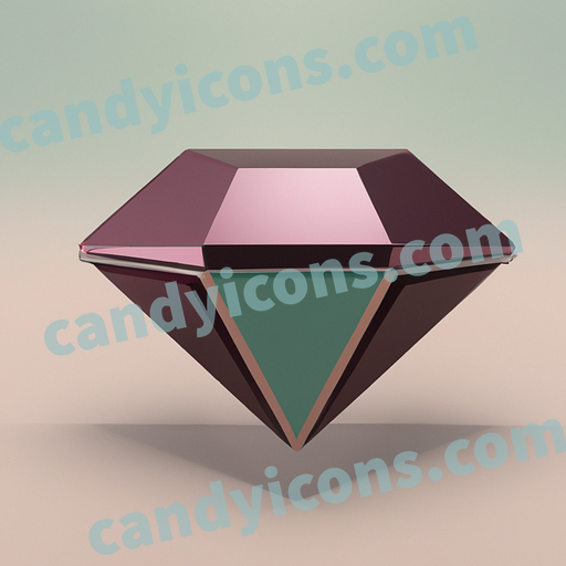 A stylized diamond with facets  app icon - ai app icon generator - phone app icon - app icon aesthetic