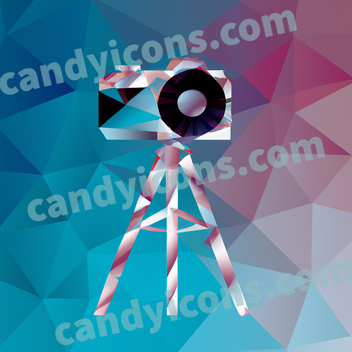 A stylized camera on a tripod  app icon - ai app icon generator - phone app icon - app icon aesthetic