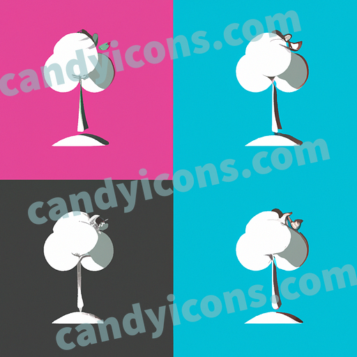 A stylized tree  app icon - ai app icon generator - phone app icon - app icon aesthetic