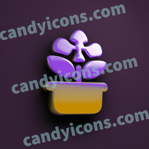 potted Orchid app icon - ai app icon generator - phone app icon - app icon aesthetic
