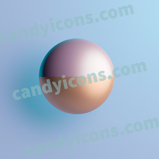 An app icon of A half sphere shape in lavender blush , light coral , saddle brown , cornflower blue color scheme