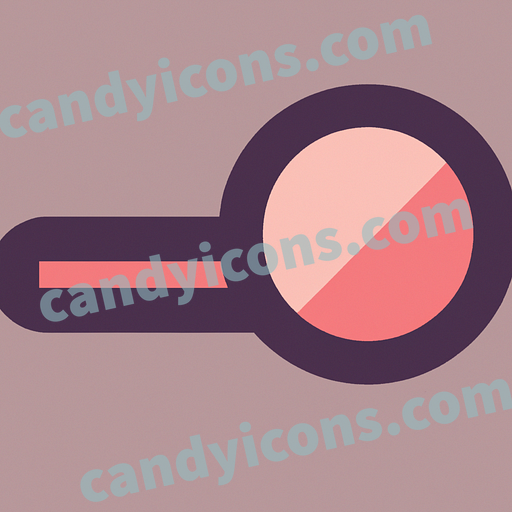 A stylized magnifying glass  app icon - ai app icon generator - phone app icon - app icon aesthetic