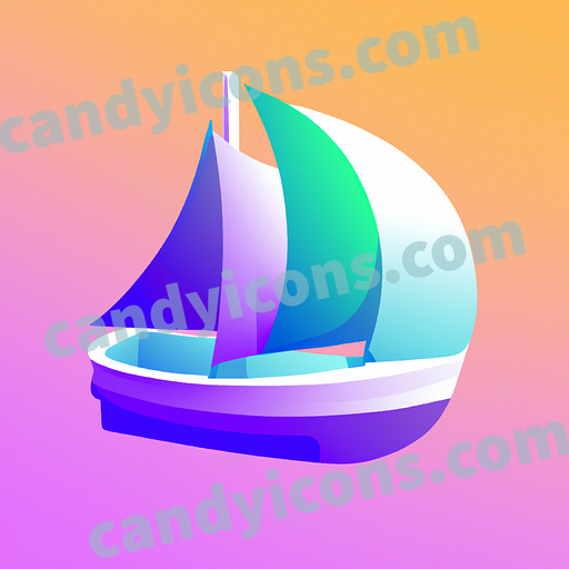 A graceful, elegant sailboat  app icon - ai app icon generator - phone app icon - app icon aesthetic