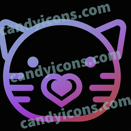 A cuddly and affectionate kitten  app icon - ai app icon generator - phone app icon - app icon aesthetic