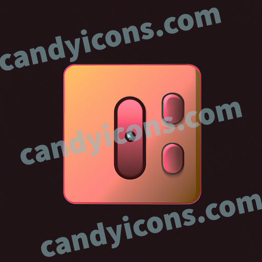 A stylized light switch  app icon - ai app icon generator - phone app icon - app icon aesthetic