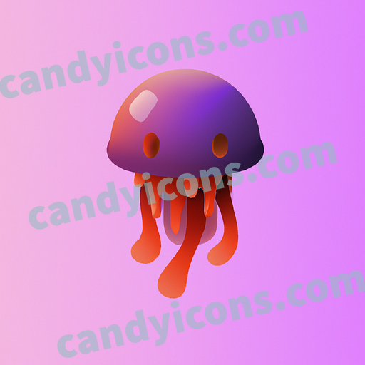An intriguing, mesmerizing jellyfish  app icon - ai app icon generator - phone app icon - app icon aesthetic