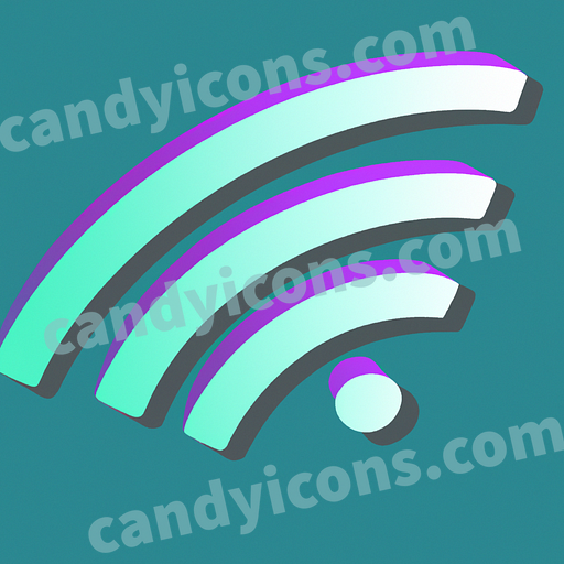 A stylized wifi symbol with signal bars  app icon - ai app icon generator - phone app icon - app icon aesthetic