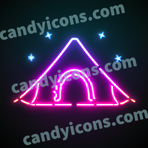 a tent with a starry sky app icon - ai app icon generator - phone app icon - app icon aesthetic