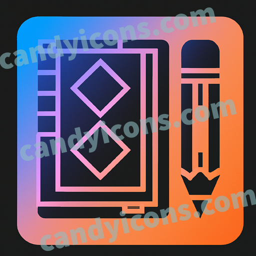 A stylized pad and pencil for note-taking  app icon - ai app icon generator - phone app icon - app icon aesthetic