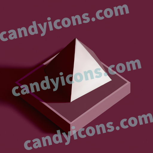 An app icon of A diamond shape in bisque , dark red , very peri , lilac color scheme