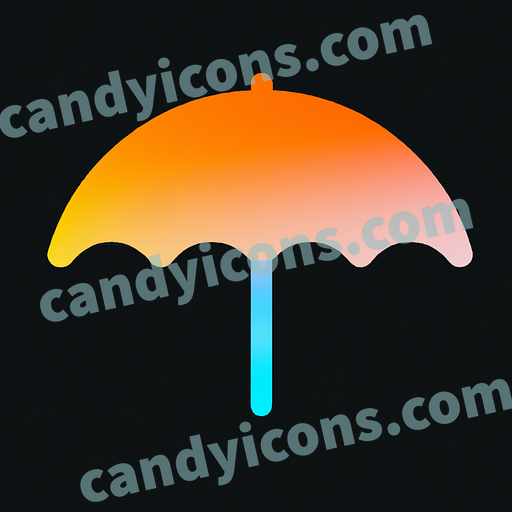 a beach umbrella app icon - ai app icon generator - phone app icon - app icon aesthetic