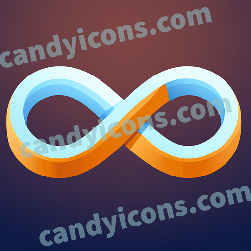 A stylized infinity symbol  app icon - ai app icon generator - phone app icon - app icon aesthetic