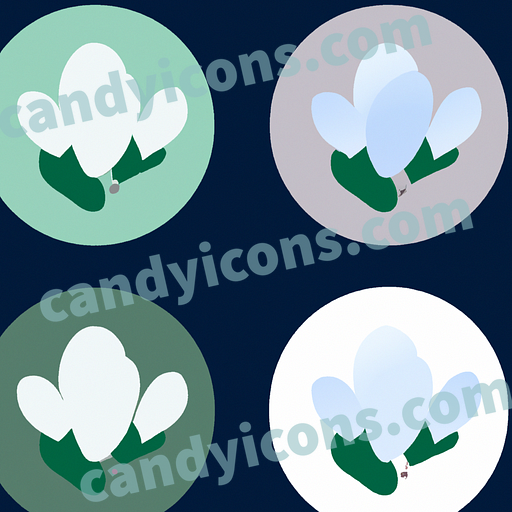 A stylized magnolia blossom  app icon - ai app icon generator - phone app icon - app icon aesthetic