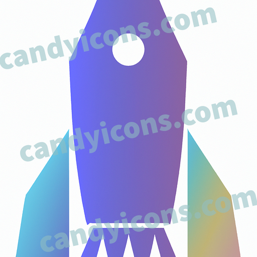 A stylized rocket  app icon - ai app icon generator - phone app icon - app icon aesthetic