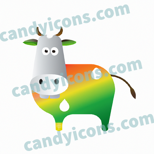 A contented and happy cow with spots  app icon - ai app icon generator - phone app icon - app icon aesthetic