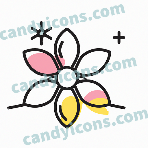A delicate, pastel-colored cherry blossom  app icon - ai app icon generator - phone app icon - app icon aesthetic