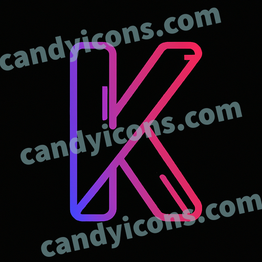 A crisp, clean letter K  app icon - ai app icon generator - phone app icon - app icon aesthetic