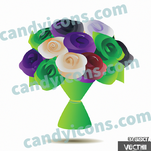 A romantic and fragrant bouquet of roses  app icon - ai app icon generator - phone app icon - app icon aesthetic