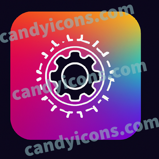 A minimalist settings gear  app icon - ai app icon generator - phone app icon - app icon aesthetic