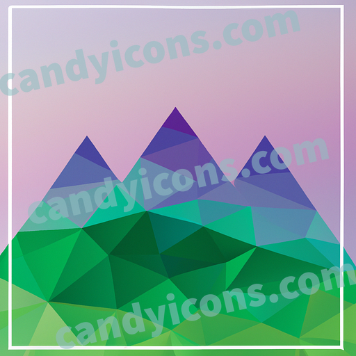 a frame of a mountain landscape app icon - ai app icon generator - phone app icon - app icon aesthetic