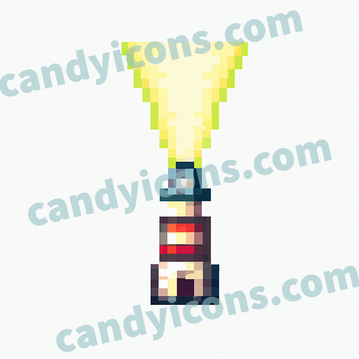 a lighthouse with a beam of light  app icon - ai app icon generator - phone app icon - app icon aesthetic
