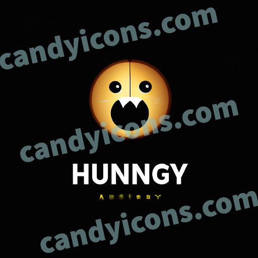 A drooling, hungry smiley face  app icon - ai app icon generator - phone app icon - app icon aesthetic