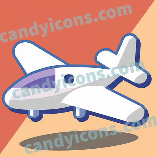 A fun, cartoon-style airplane  app icon - ai app icon generator - phone app icon - app icon aesthetic