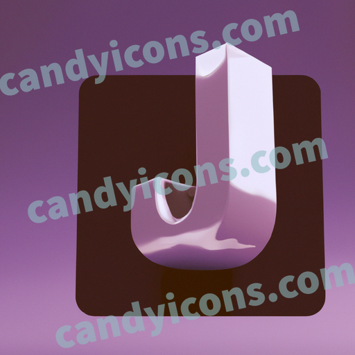 An app icon of A letter J in cognac , ghost white , pale violet red , whitesmoke color scheme