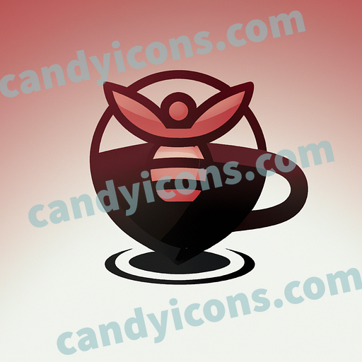 cup of coffee like a bee app icon - ai app icon generator - phone app icon - app icon aesthetic