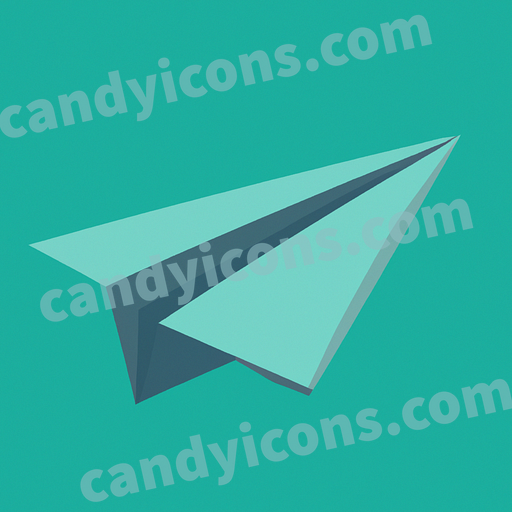 A playful, cartoon-style paper airplane  app icon - ai app icon generator - phone app icon - app icon aesthetic