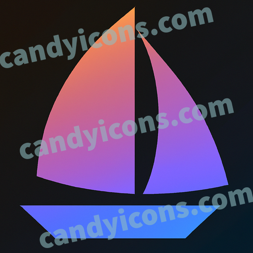 A graceful, elegant sailboat  app icon - ai app icon generator - phone app icon - app icon aesthetic