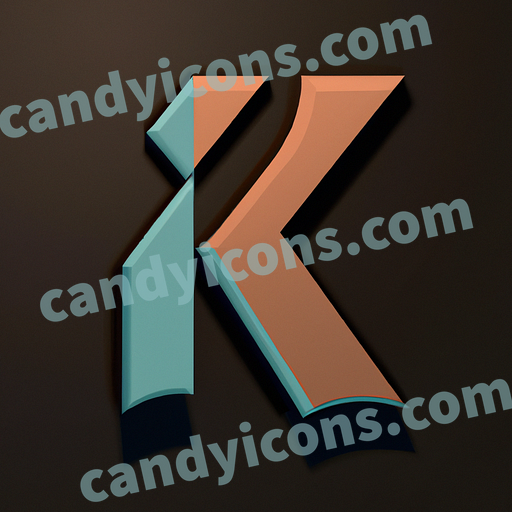 A sharp and angular letter K  app icon - ai app icon generator - phone app icon - app icon aesthetic