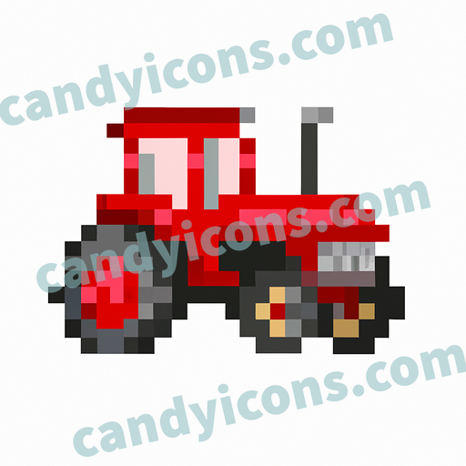 A classic red tractor  app icon - ai app icon generator - phone app icon - app icon aesthetic