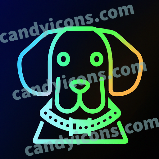 A loyal dog with a collar  app icon - ai app icon generator - phone app icon - app icon aesthetic