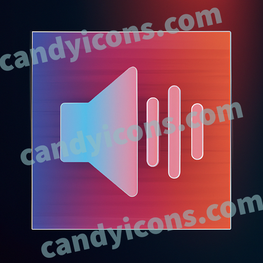 A minimalist speaker with sound waves  app icon - ai app icon generator - phone app icon - app icon aesthetic