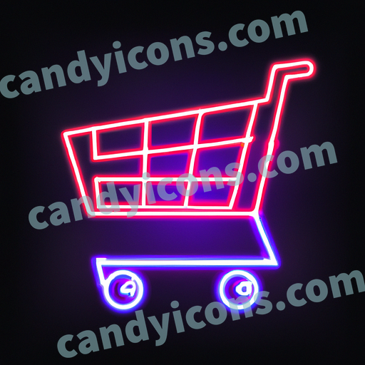 A stylized shopping cart  app icon - ai app icon generator - phone app icon - app icon aesthetic