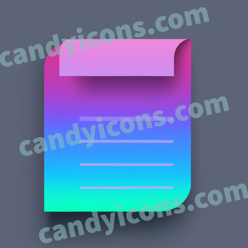 An app icon of A paper in blue violet , olive green , slate grey , hot pink color scheme