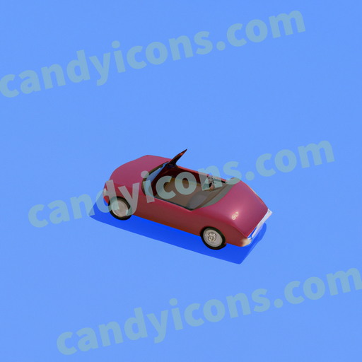 a convertible car app icon - ai app icon generator - phone app icon - app icon aesthetic
