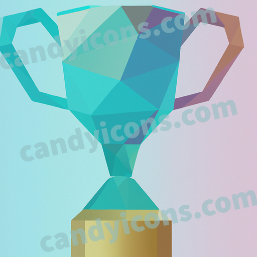 A stylized trophy cup with handles  app icon - ai app icon generator - phone app icon - app icon aesthetic