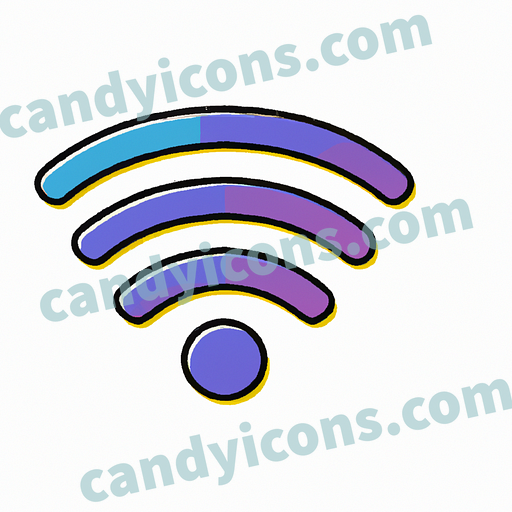 A stylized wifi symbol  app icon - ai app icon generator - phone app icon - app icon aesthetic