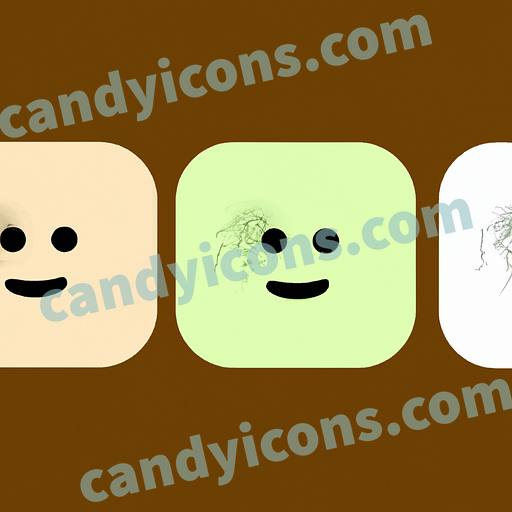 A nervous and anxious smiley face  app icon - ai app icon generator - phone app icon - app icon aesthetic