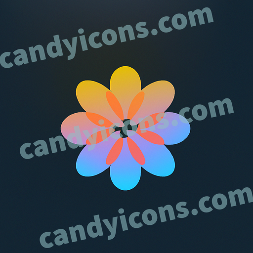 a zinnia flower app icon - ai app icon generator - phone app icon - app icon aesthetic