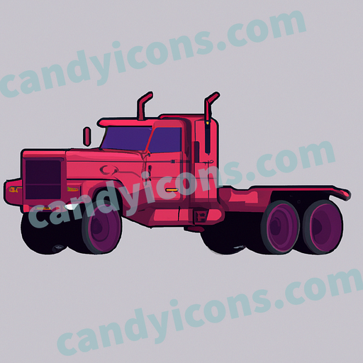 A robust and rugged semi-truck  app icon - ai app icon generator - phone app icon - app icon aesthetic