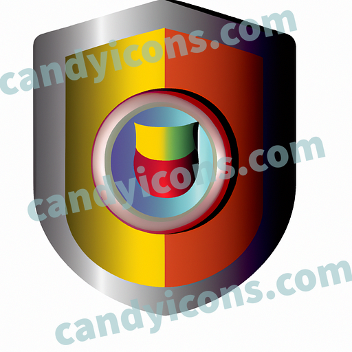 A stylized shield with symbol or emblem  app icon - ai app icon generator - phone app icon - app icon aesthetic