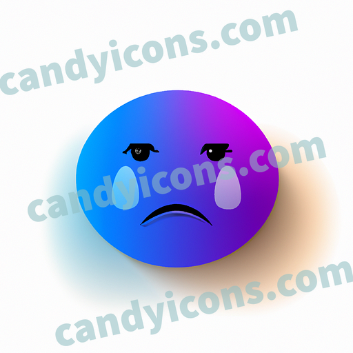 A worried or concerned smiley face  app icon - ai app icon generator - phone app icon - app icon aesthetic