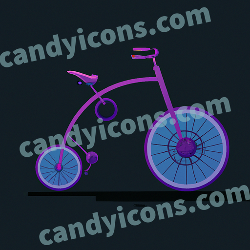 A fun, cartoon-style bicycle  app icon - ai app icon generator - phone app icon - app icon aesthetic