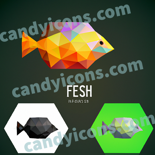 A vibrant, colorful tropical fish  app icon - ai app icon generator - phone app icon - app icon aesthetic