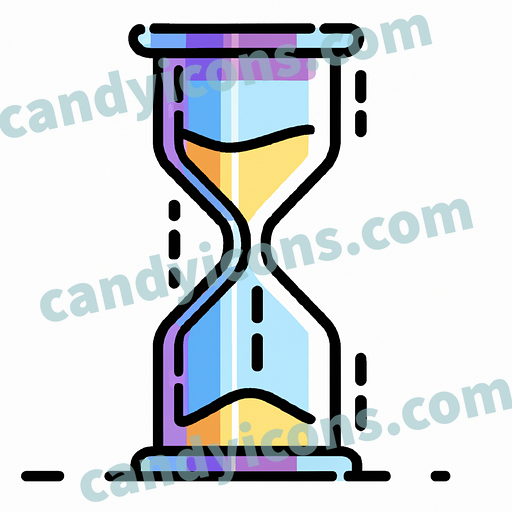 A stylized hourglass with sand falling  app icon - ai app icon generator - phone app icon - app icon aesthetic