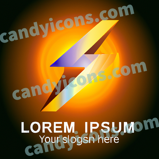 A stylized lightning bolt with jagged edges  app icon - ai app icon generator - phone app icon - app icon aesthetic